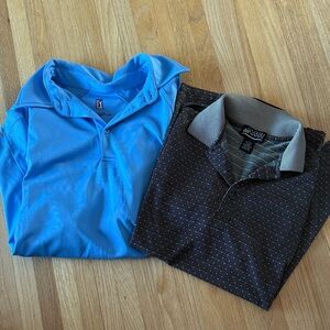 Blue and Black Polo Shirt Set